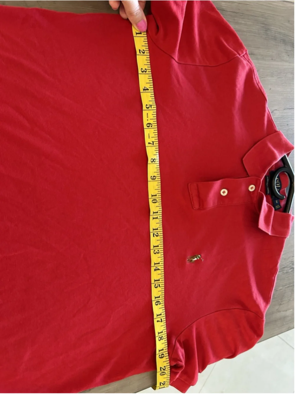 Polo Ralph Lauren Shirt Short Sleeve Pima Soft Touch M Red Tri-color Pony Mens